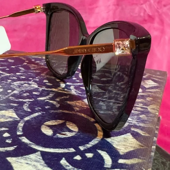 Jimmy Choo Black Cat-Eye Sunglasses - Picture 3 of 5